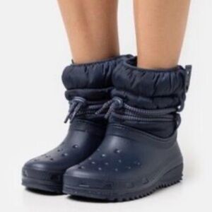 CROCS Navy Faux-Fur Lined Clog